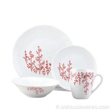 Vente chaude Décalque Impression de vaisselle Ensembles de la porcelaine Dîner